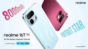 Realme 16T confirmed to launch in India on May 22nd with an 8,000mAh battery