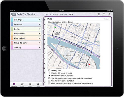 Onenote for ipad app