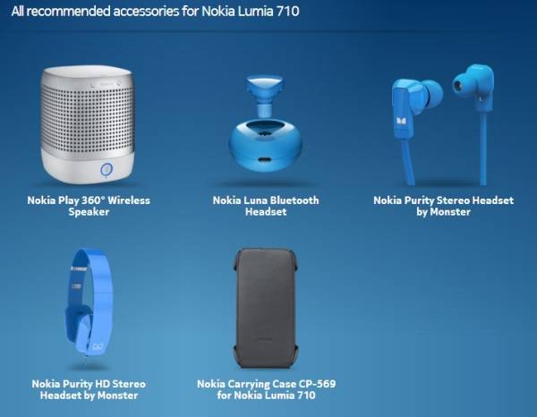 Nokia Lumia 710 accessories