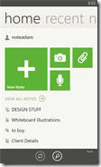 Evernote app on Windows Phone Evernote app on Windows Phone