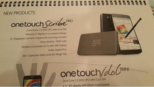 Alcatel One Touch Scribe Pro Alcatel One Touch Scribe Pro