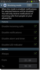 Samsung Galaxy Note II Blocking Mode Samsung Galaxy Note II Blocking Mode