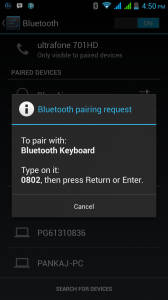 Bluetooth connectivity through smartphone