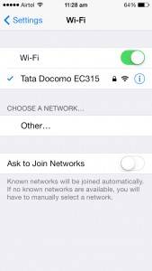 Tata Photon Wifi network