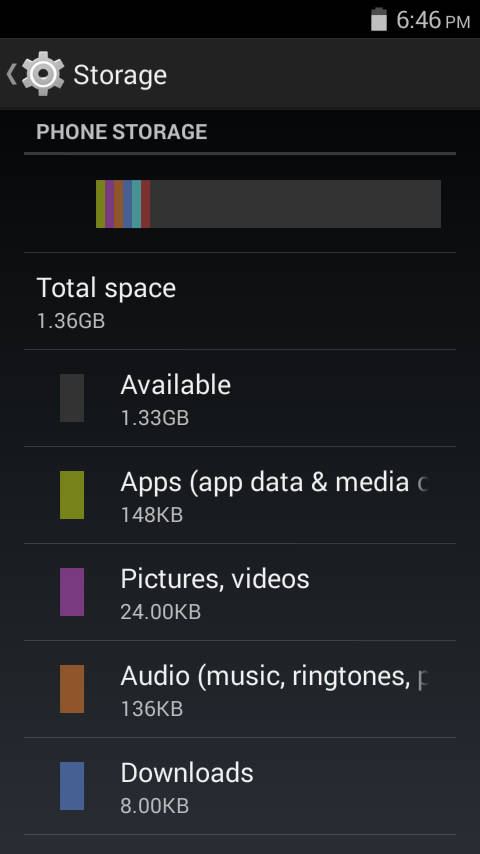 Lava Iris X1 storage