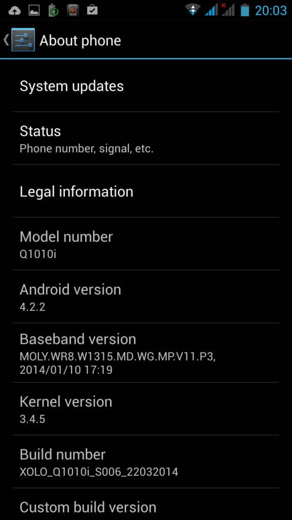 XOLO Q1010i screenshot