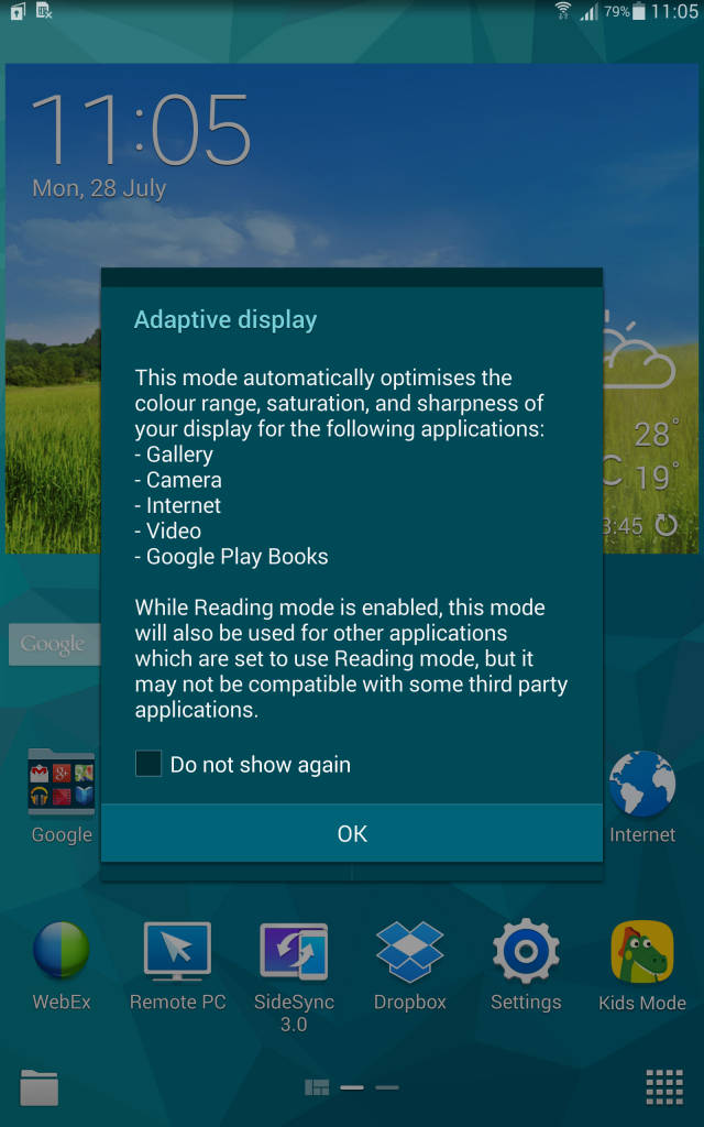 Samsung Tab S_adaptive display