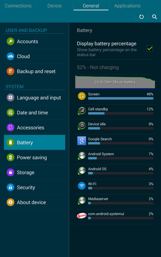 Samsung Tab S_battery