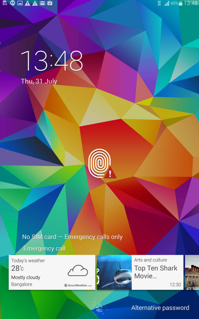 Samsung Tab S_lockscreen