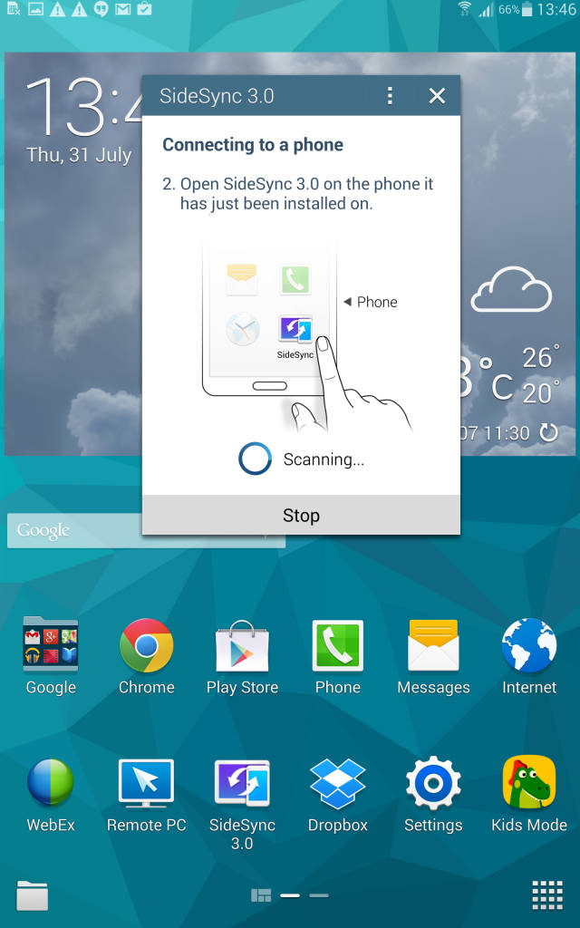 Samsung Tab S_sidesync