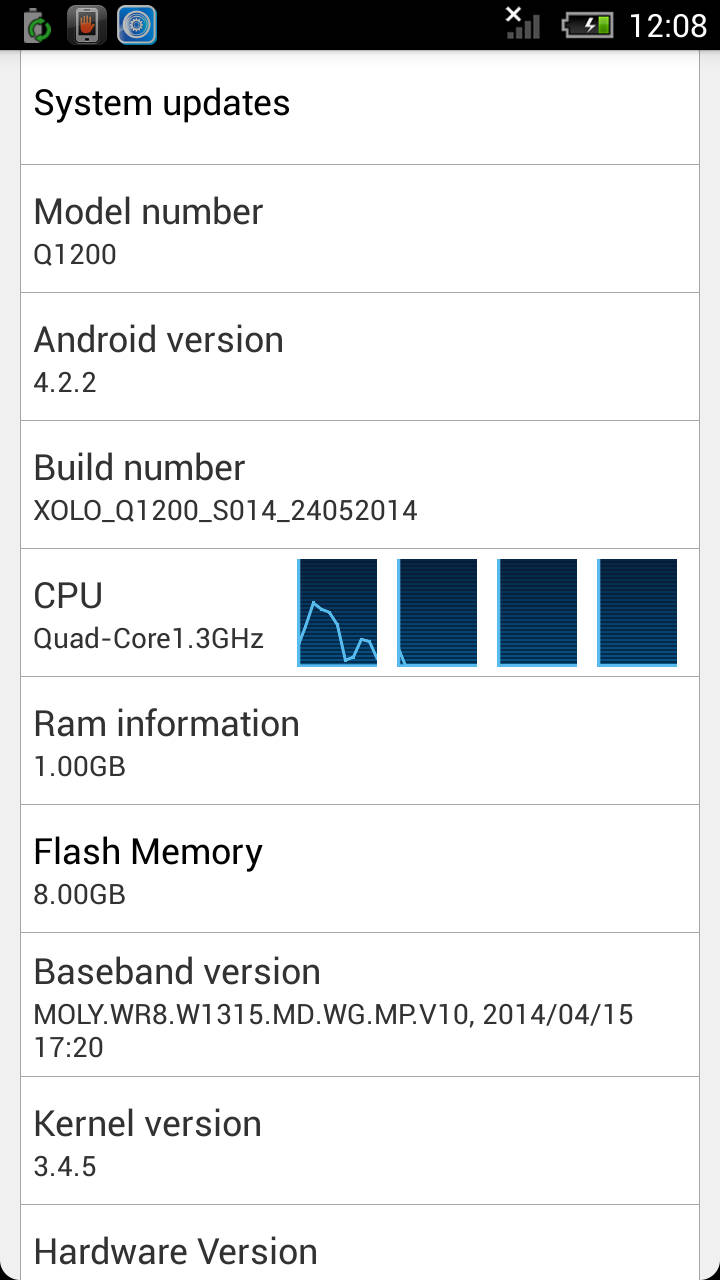 XOLO Q1200_about phone