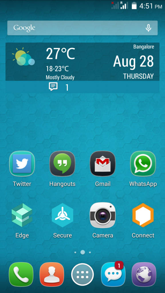 Xolo Hive_homescreen