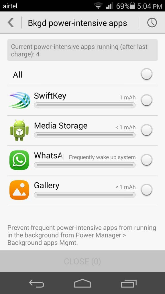 Huawei Honor 6_Background Power Intensive Apps