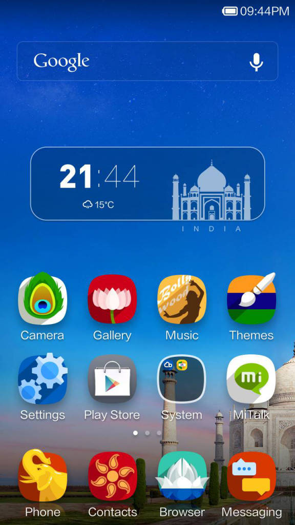Xiaomi Redmi 1s_India theme