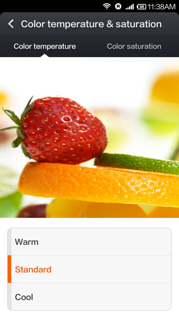 Xiaomi Redmi 1s_colour temperature