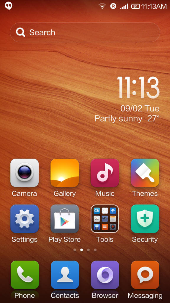 Xiaomi Redmi 1s_homescreen