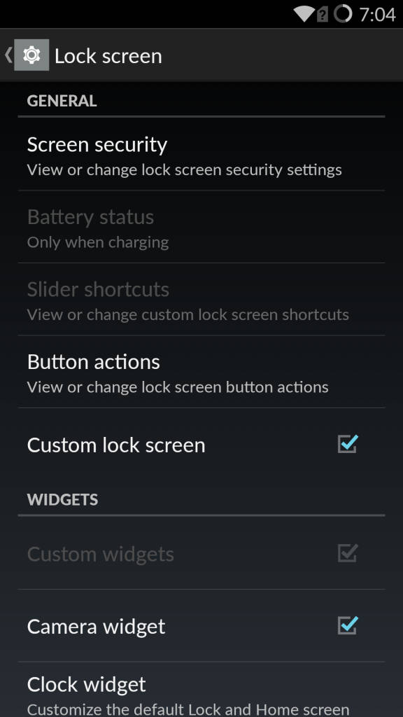 OnePlus One_lockscreen settings