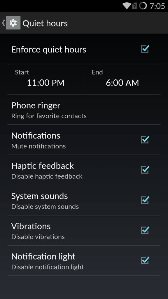 OnePlus One_quiet hours
