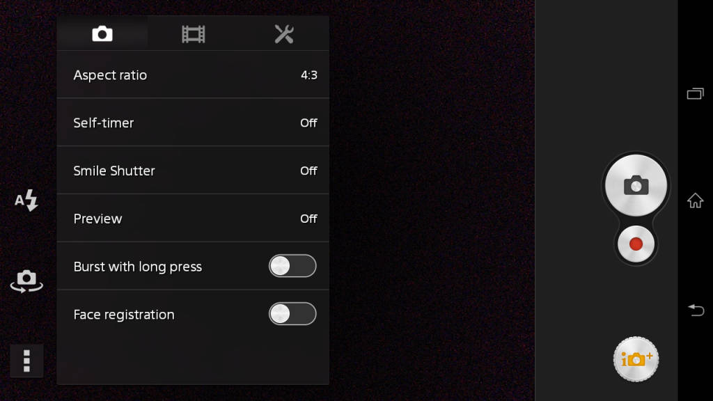 Sony Xperia C3_front cam settings
