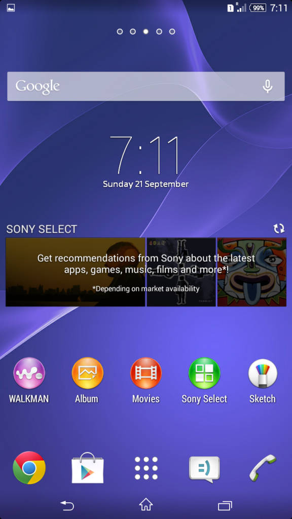 Sony Xperia C3_homescreen