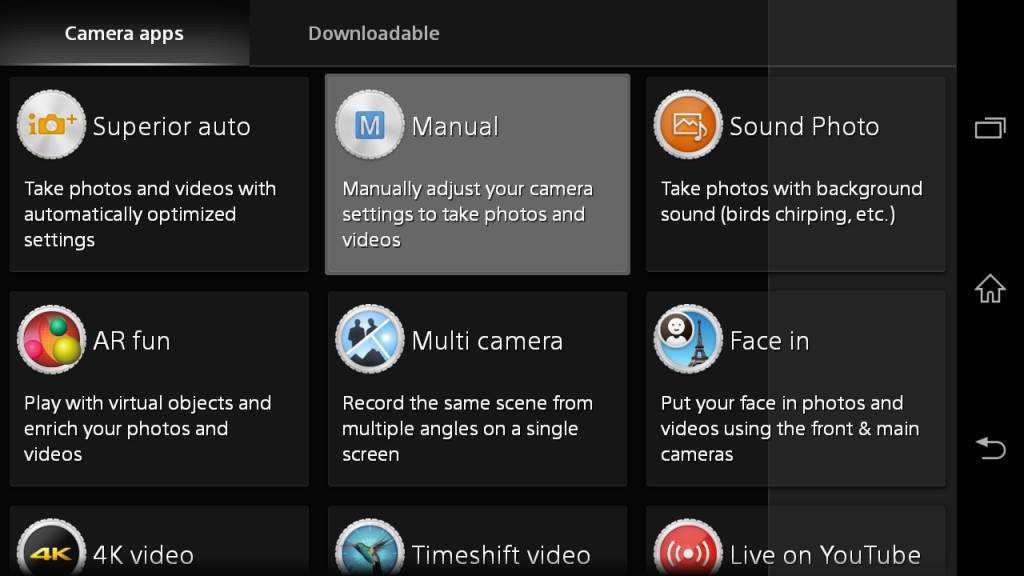 Sony Xperia Z3 Comapct_camera apps