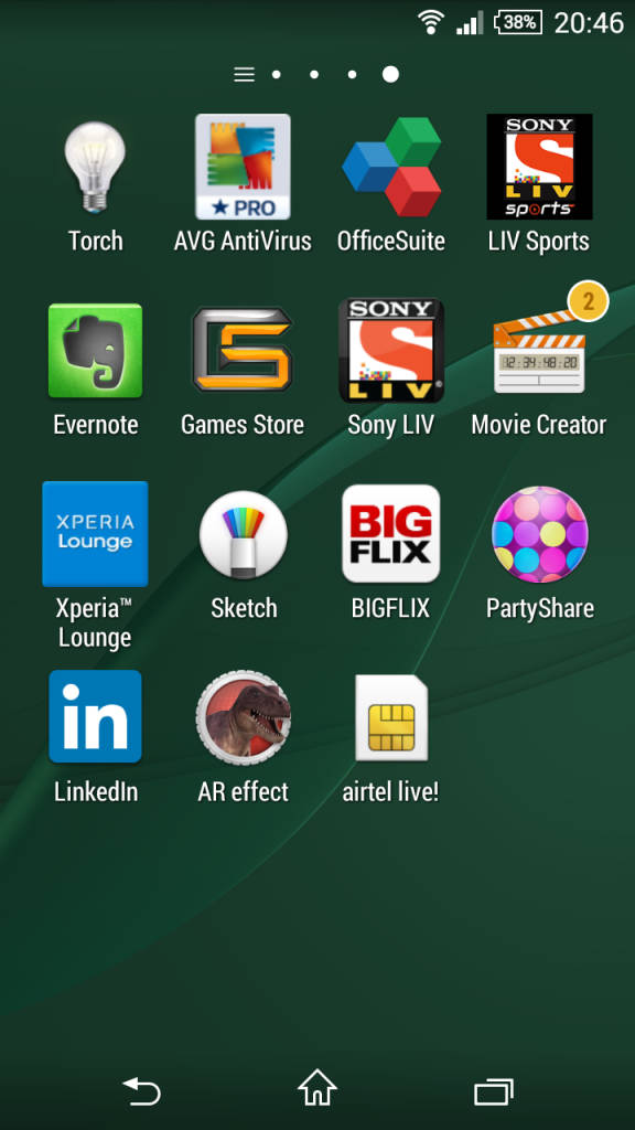 Sony Xperia Z3 Comapct_installed apps