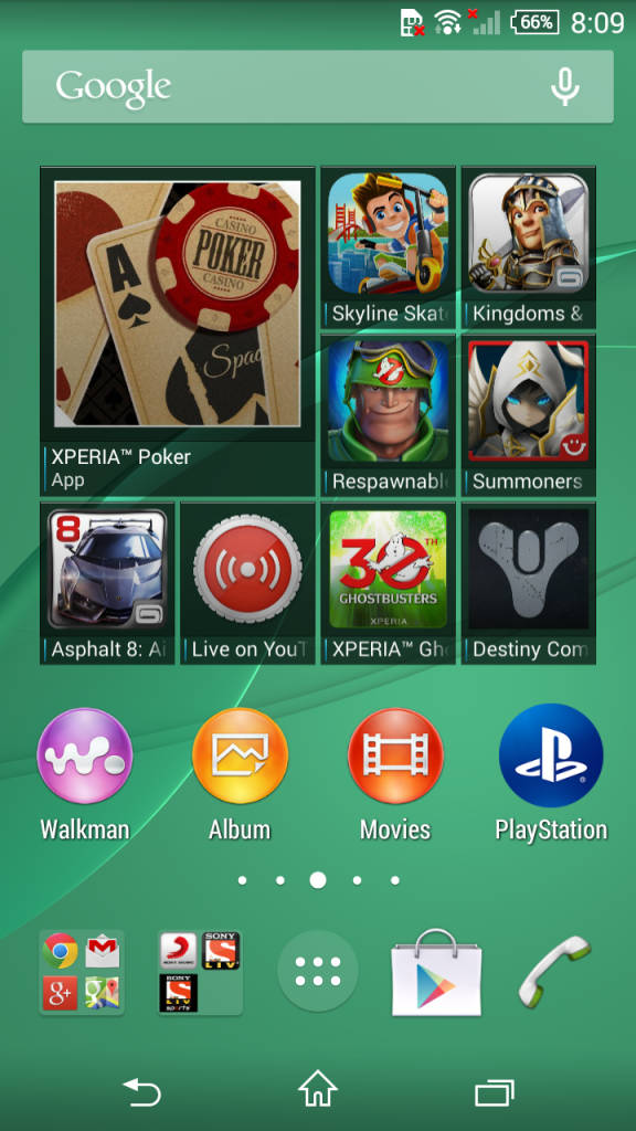 Sony Xperia Z3 Compact_homescreen