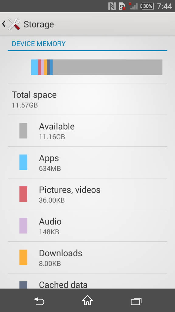 Sony Xperia Z3 Compact_storage