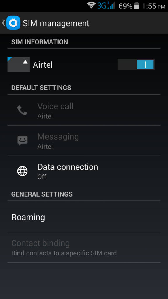 Huawei Honor Holly_SIM management
