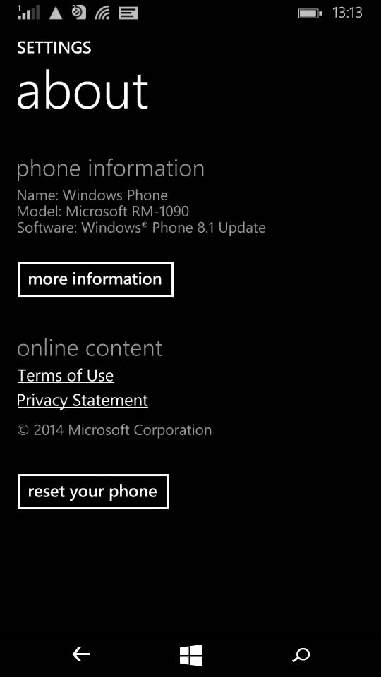 Microsoft Lumia 535_about phone