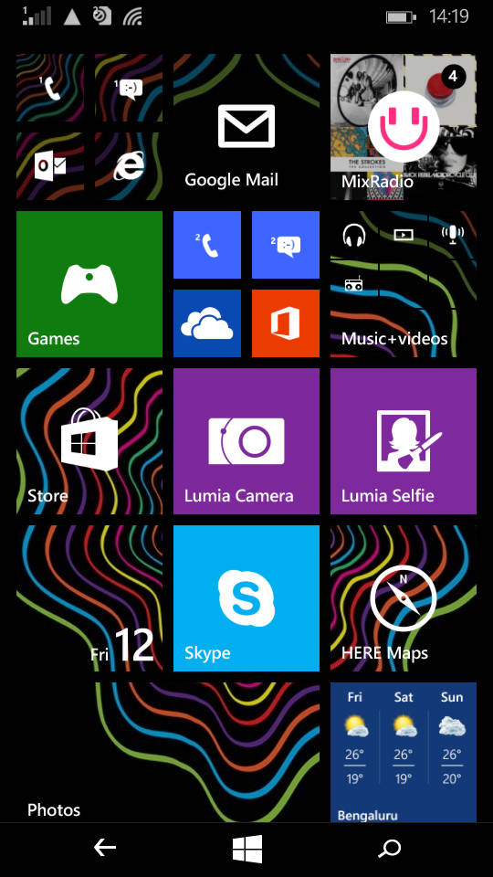 Microsoft Lumia 535_background