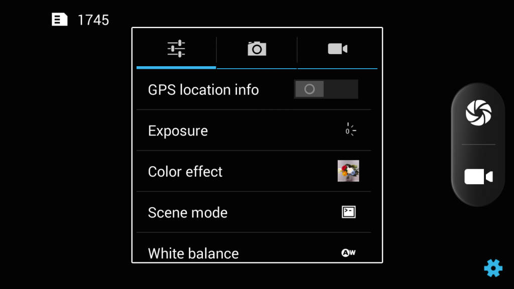 Lava Iris Fuel 60_camera settings