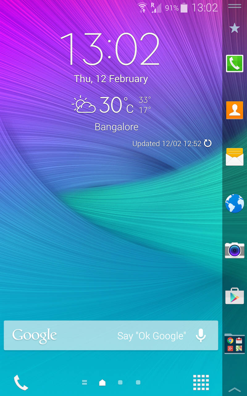 Samsung Galaxy Note Edge_homescreen