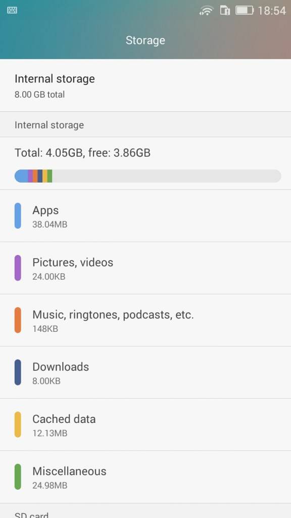 Honor 4x_storage