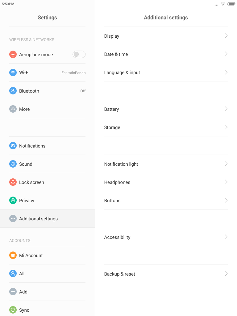 Com xiaomi mi settings что это