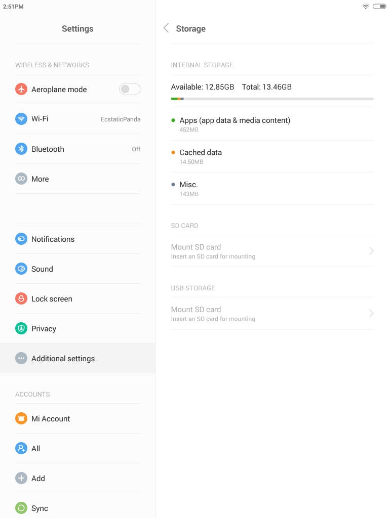 Xiaomi Mi Pad_storage