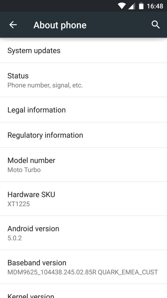 Moto Turbo_about phone