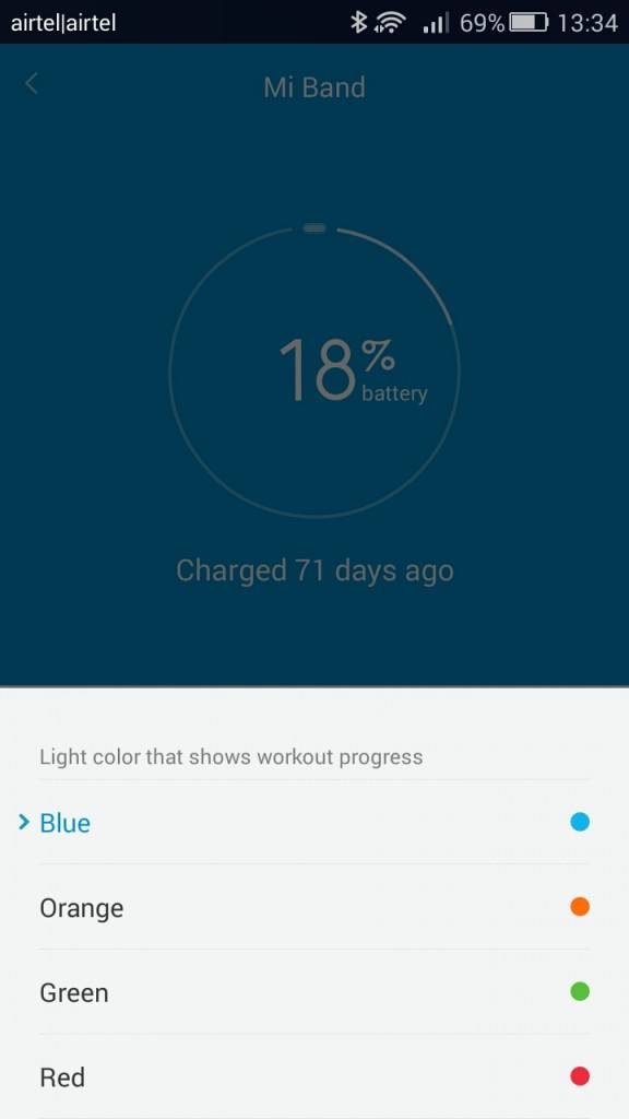 Xiaomi Mi Band_LED colour
