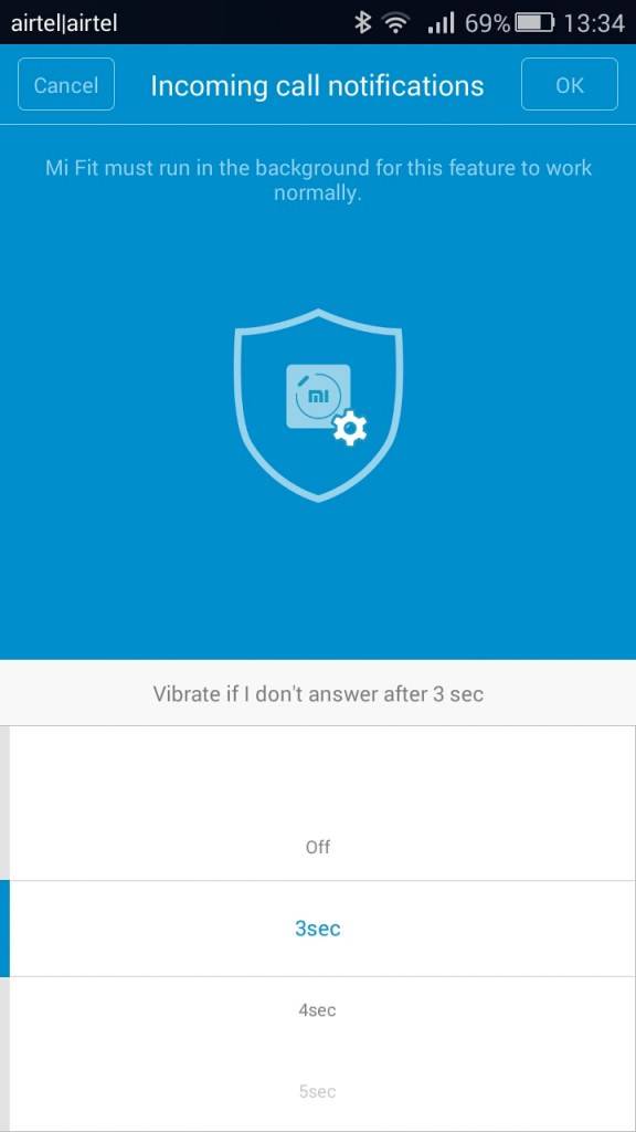Xiaomi Mi Band_call notifications