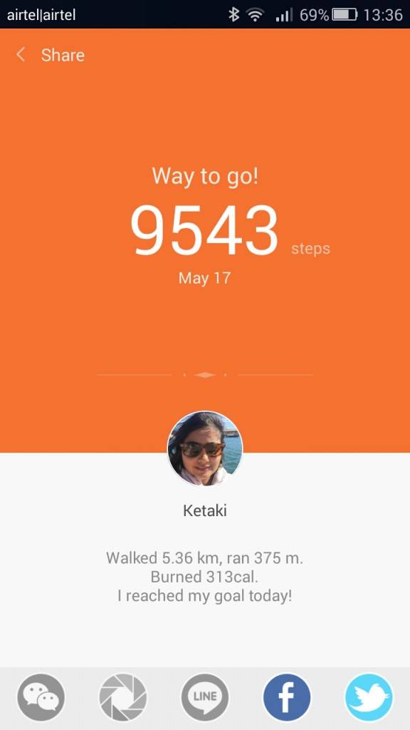 Xiaomi Mi Band_share data