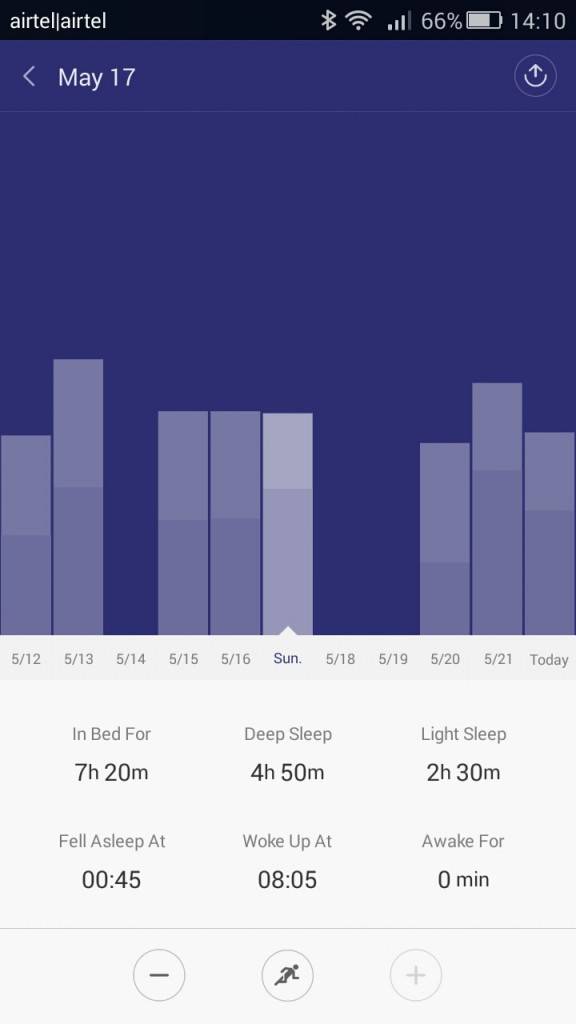 Xiaomi Mi Band_sleep history