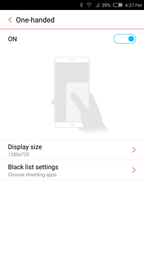nubia Z9 mini_one handed mode
