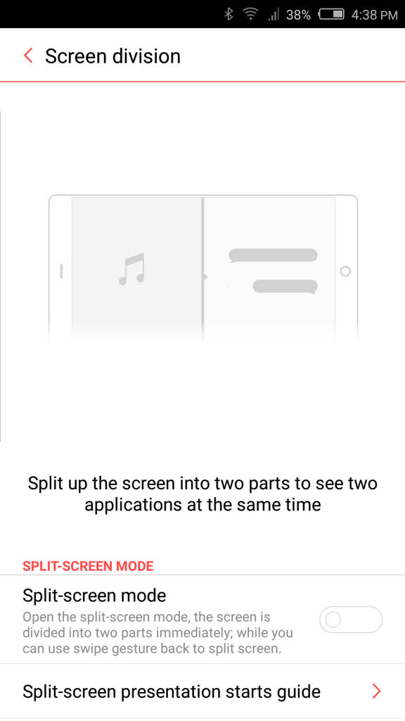 nubia Z9 mini_screen division