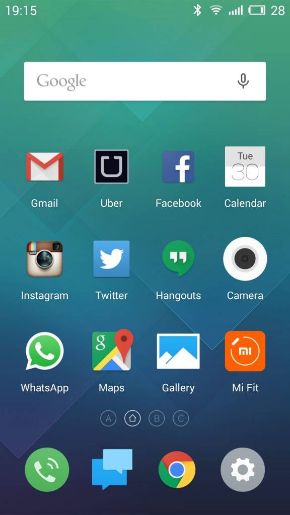 MEIZU m2 note_homescreen