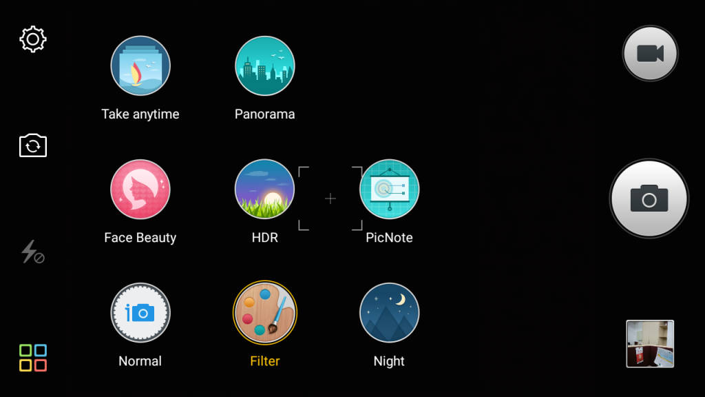 Gionee Marathon M4_camera modes