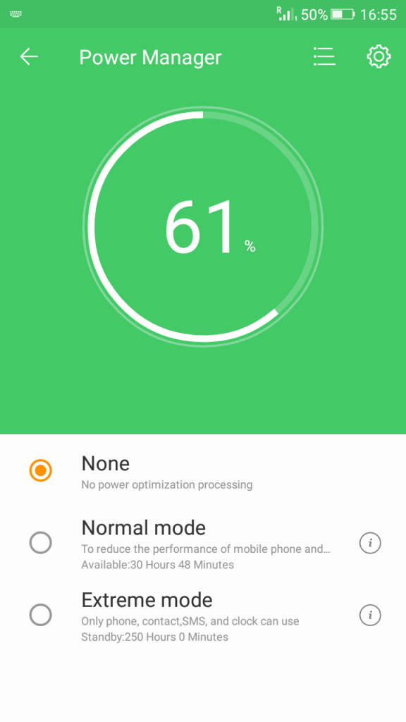Gionee Marathon M4_power manager