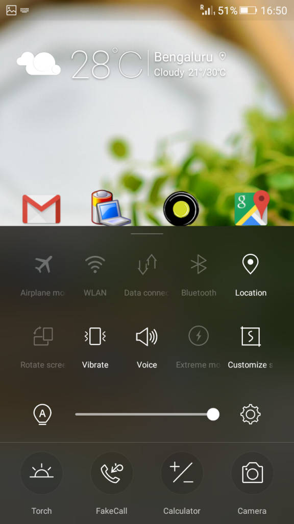 Gionee Marathon M4_quick settings