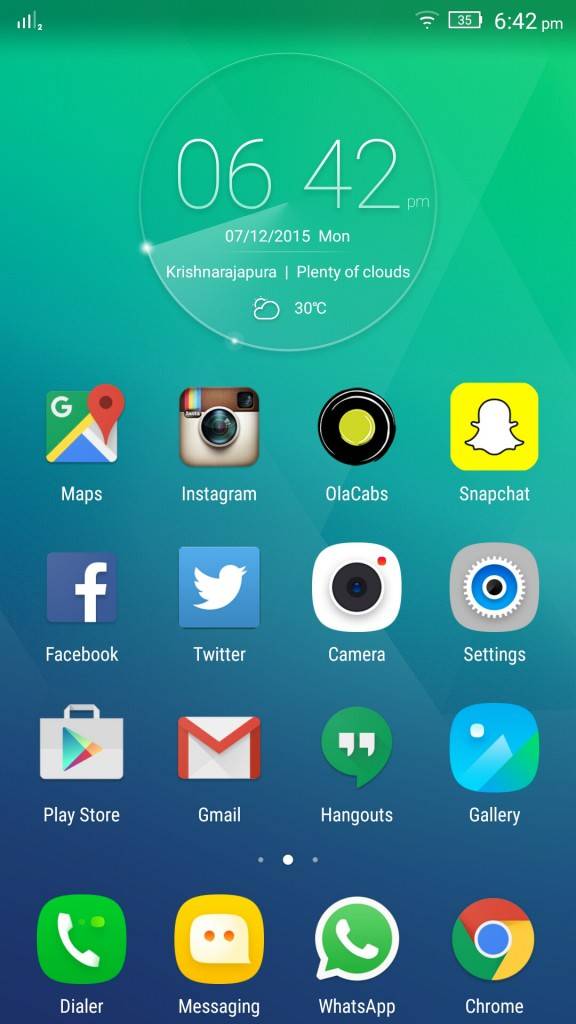 Lenovo Vibe S1_homescreen