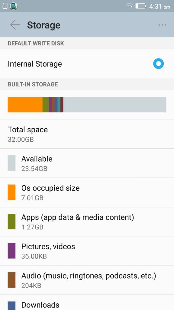 Lenovo Vibe S1_storage