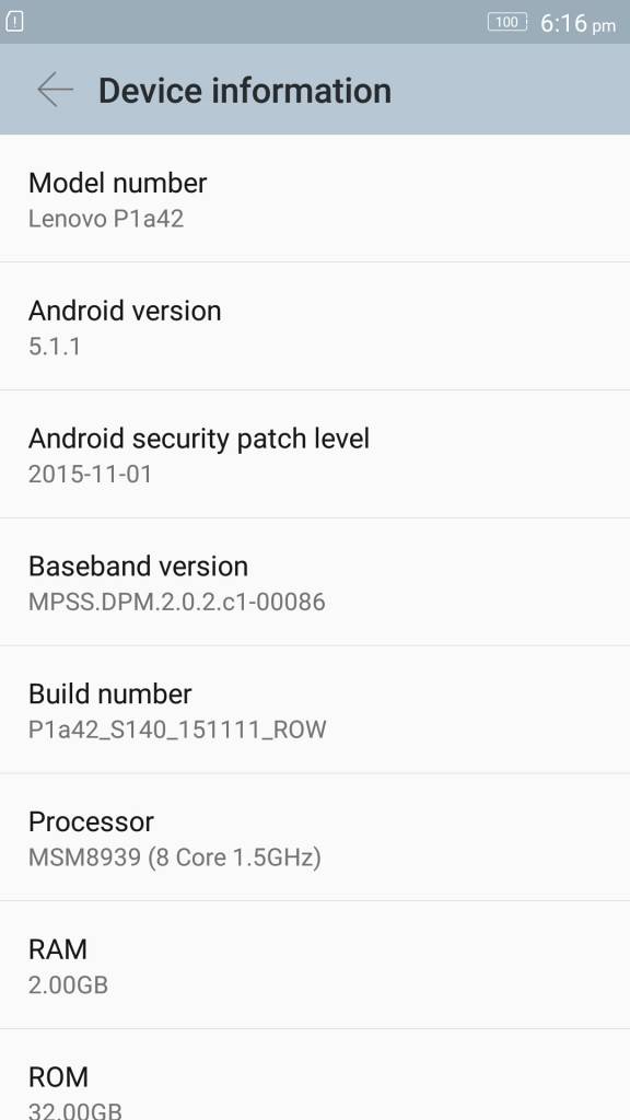 Lenovo Vibe P1_about phone